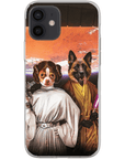 'Princess Leidown & Jedi-Doggo' Personalized 2 Pet Phone Case