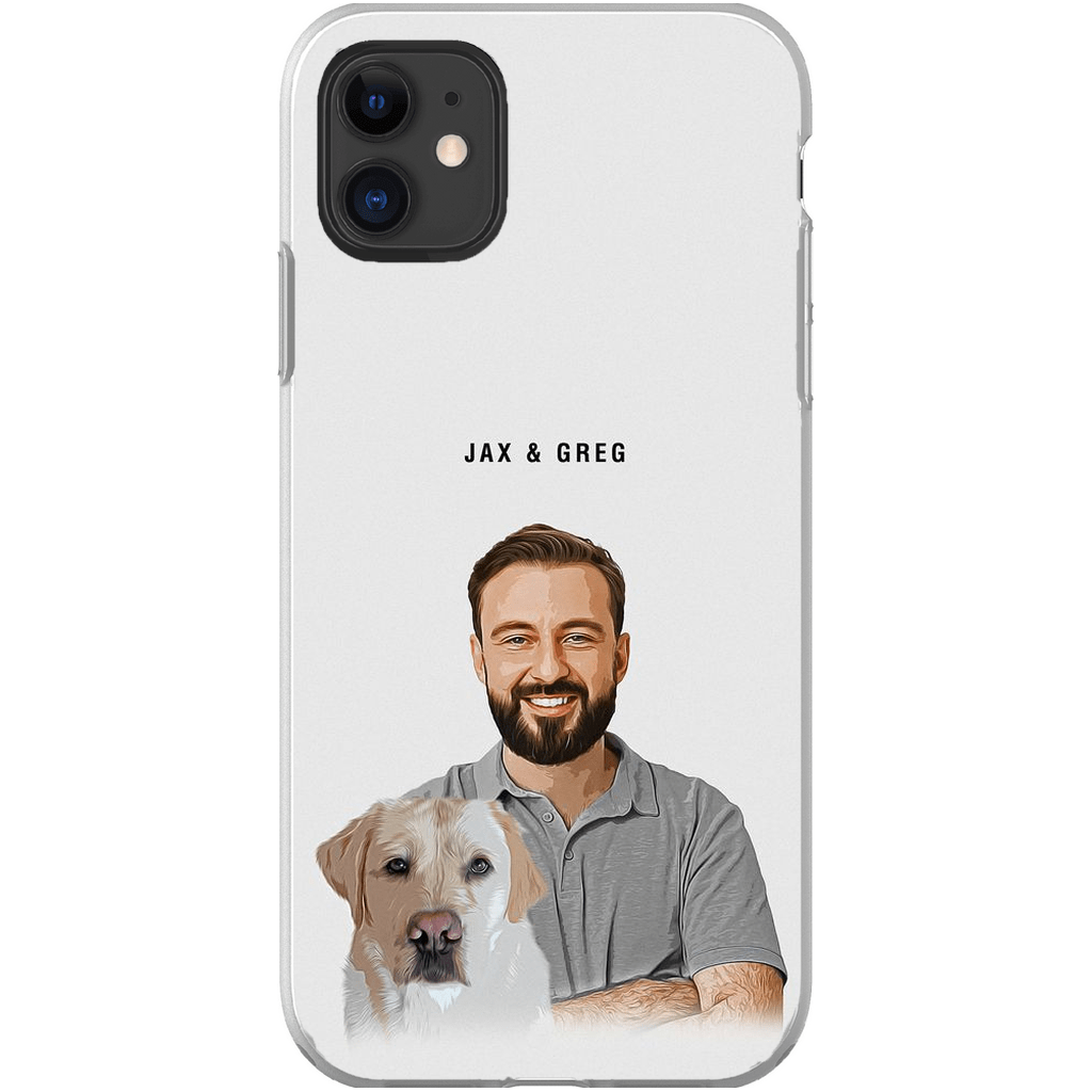 Funda moderna personalizada para teléfono para mascotas y humanos