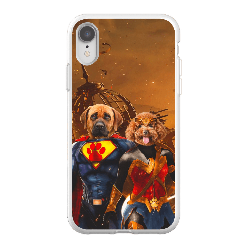 &#39;Superdog &amp; Wonder Doggette&#39; Personalized 2 Pet Phone Case