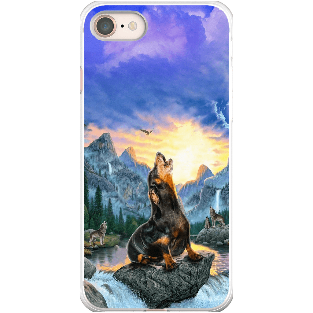 &#39;The Retro Wolf&#39; Personalized Phone Case