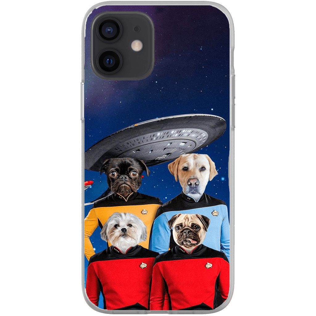 &#39;Doggo-Trek&#39; Funda personalizada para teléfono con 4 mascotas