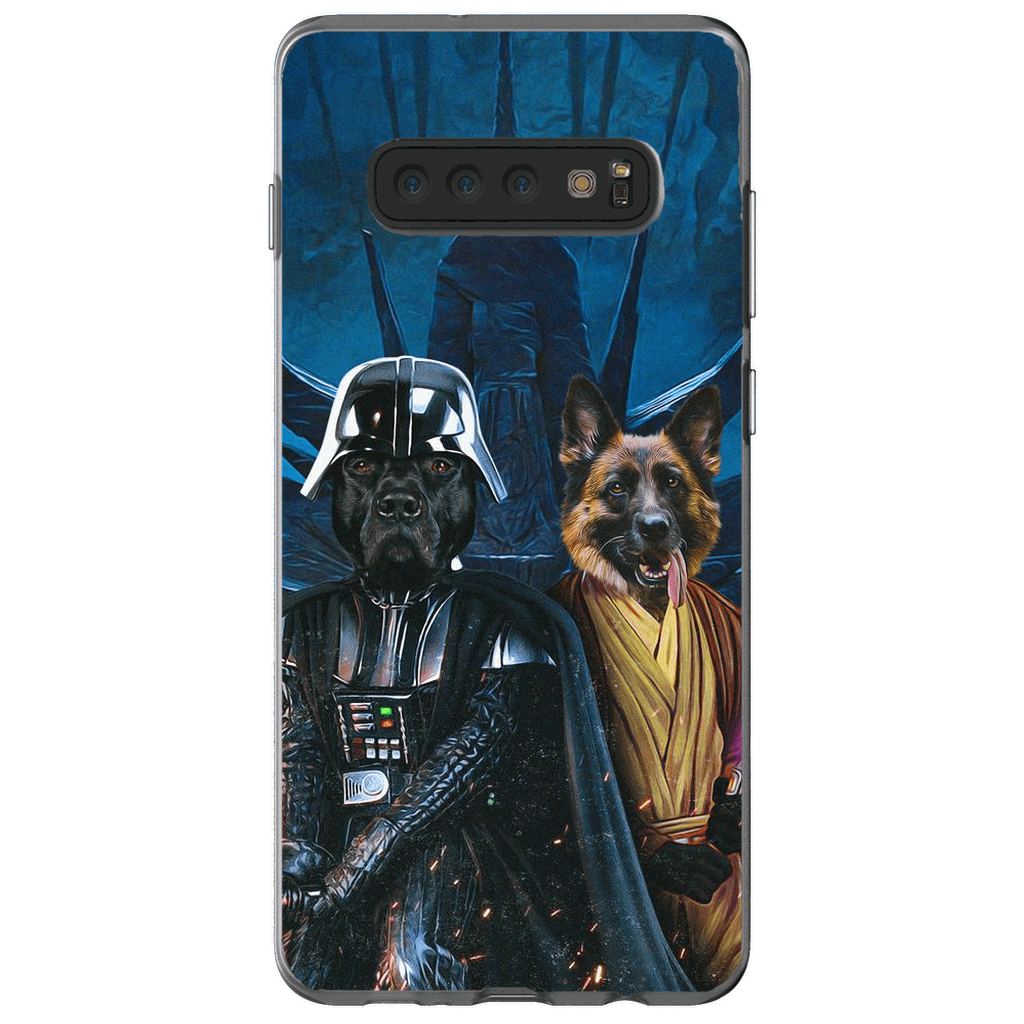 Funda personalizada para teléfono con 2 mascotas &#39;Darth Woofer &amp;amp; Jedi-Doggo&#39;