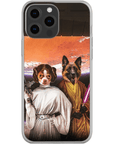 'Princess Leidown & Jedi-Doggo' Personalized 2 Pet Phone Case