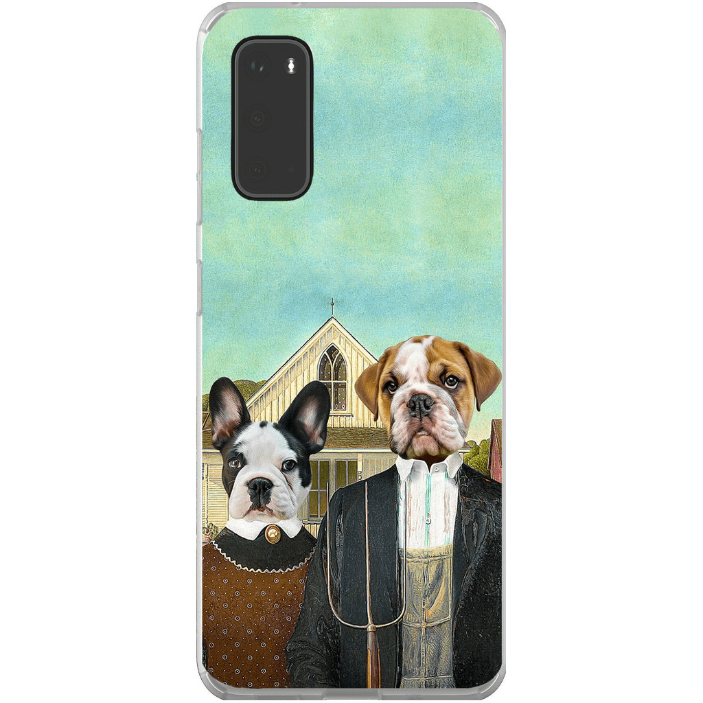 &#39;American Pawthic&#39; Personalized 2 Pet Phone Case