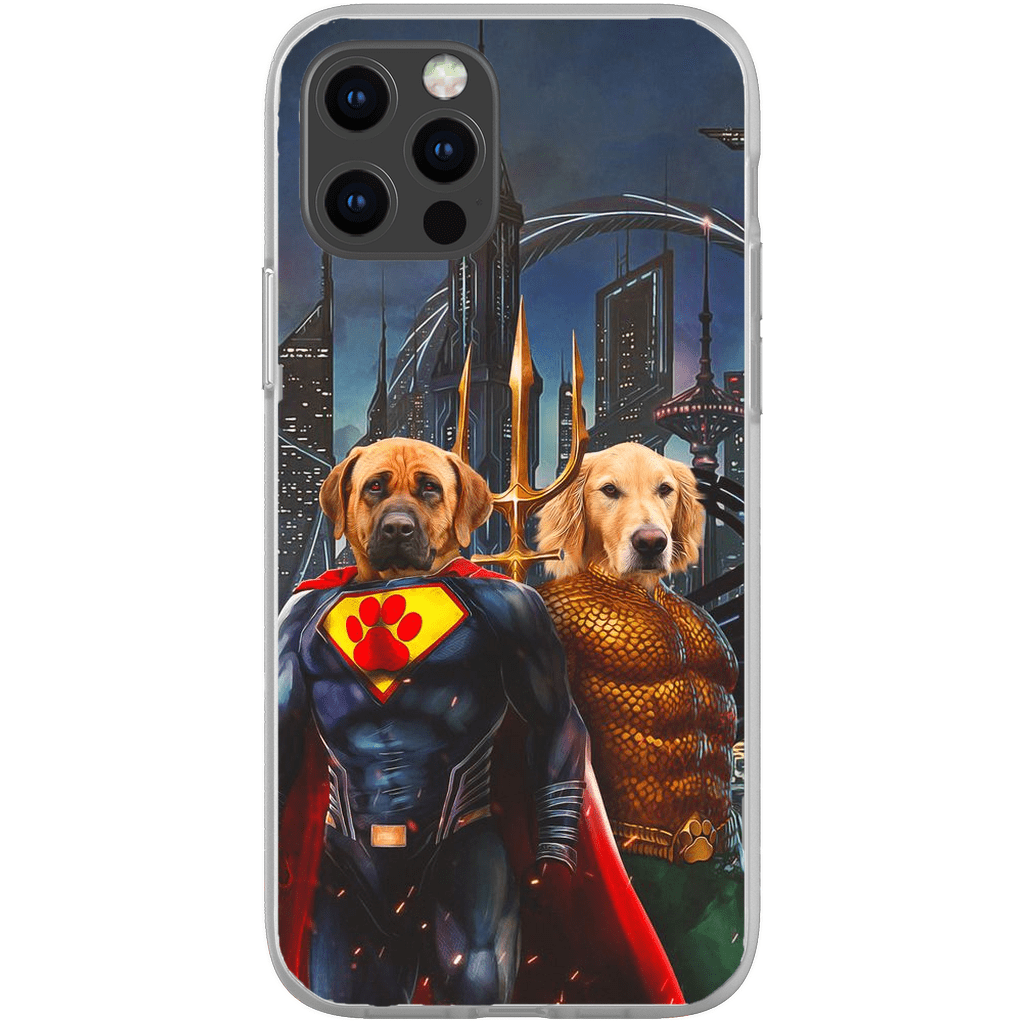 &#39;Superdog &amp; Aquadog&#39; Personalized 2 Pet Phone Case