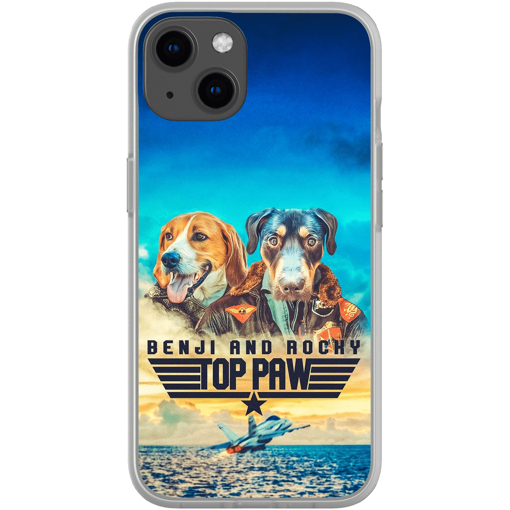 &#39;Top Paw&#39; Personalized 2 Pet Phone Case