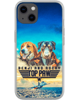 Funda personalizada para teléfono con 2 mascotas 'Top Paw'