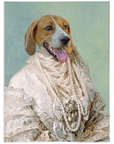 'The Pearled Dame' Personalized Pet Blanket