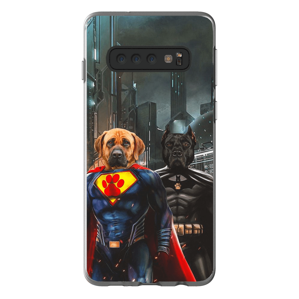 &#39;Superdog &amp; Batdog&#39; Personalized 2 Pet Phone Case