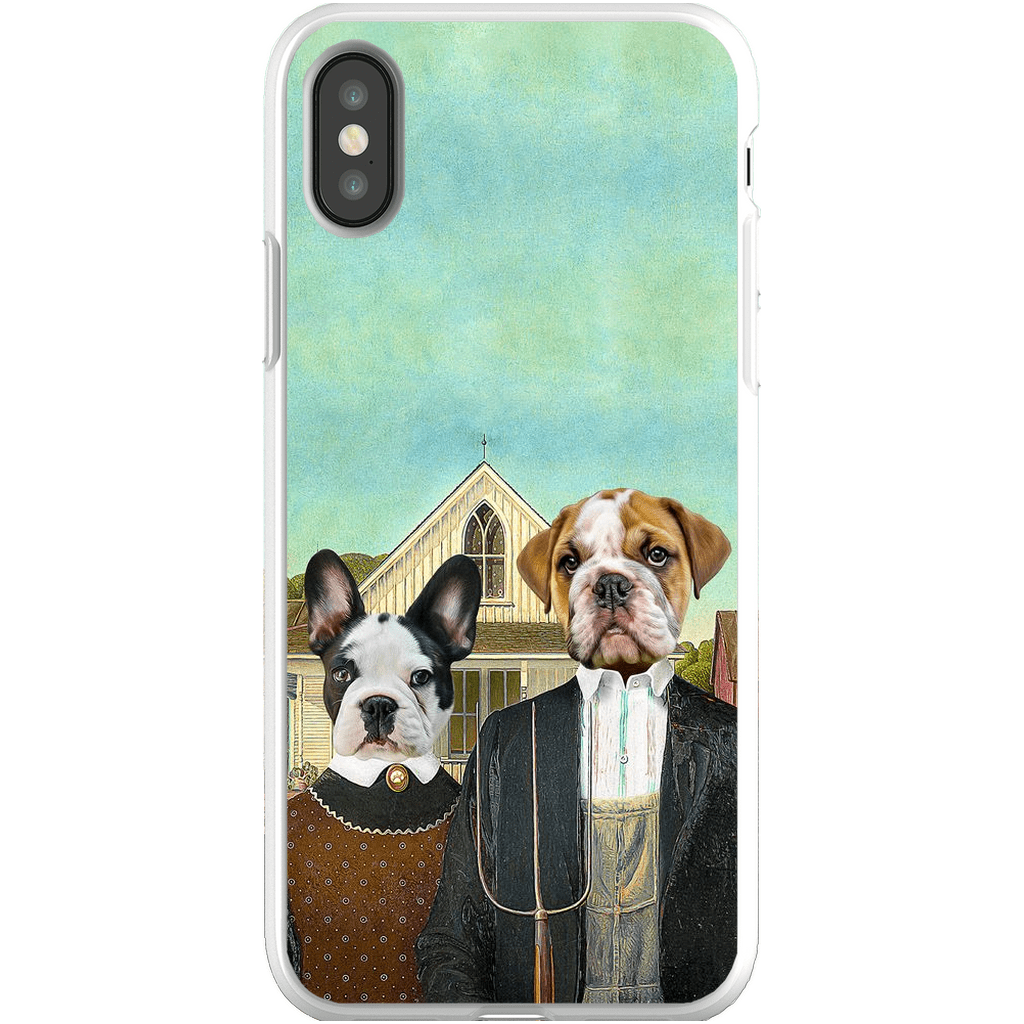 &#39;American Pawthic&#39; Personalized 2 Pet Phone Case