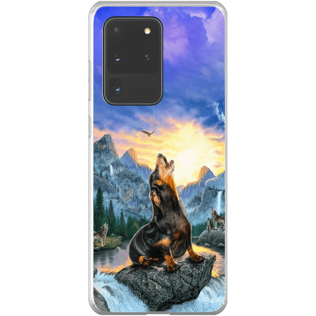 &#39;The Retro Wolf&#39; Personalized Phone Case