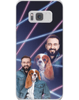 Funda para teléfono personalizada Lazer Portrait Pet (femenino)/humano (masculino) de los años 80