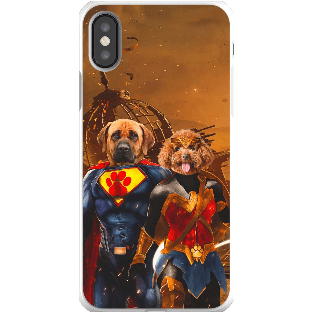 &#39;Superdog &amp; Wonder Doggette&#39; Personalized 2 Pet Phone Case