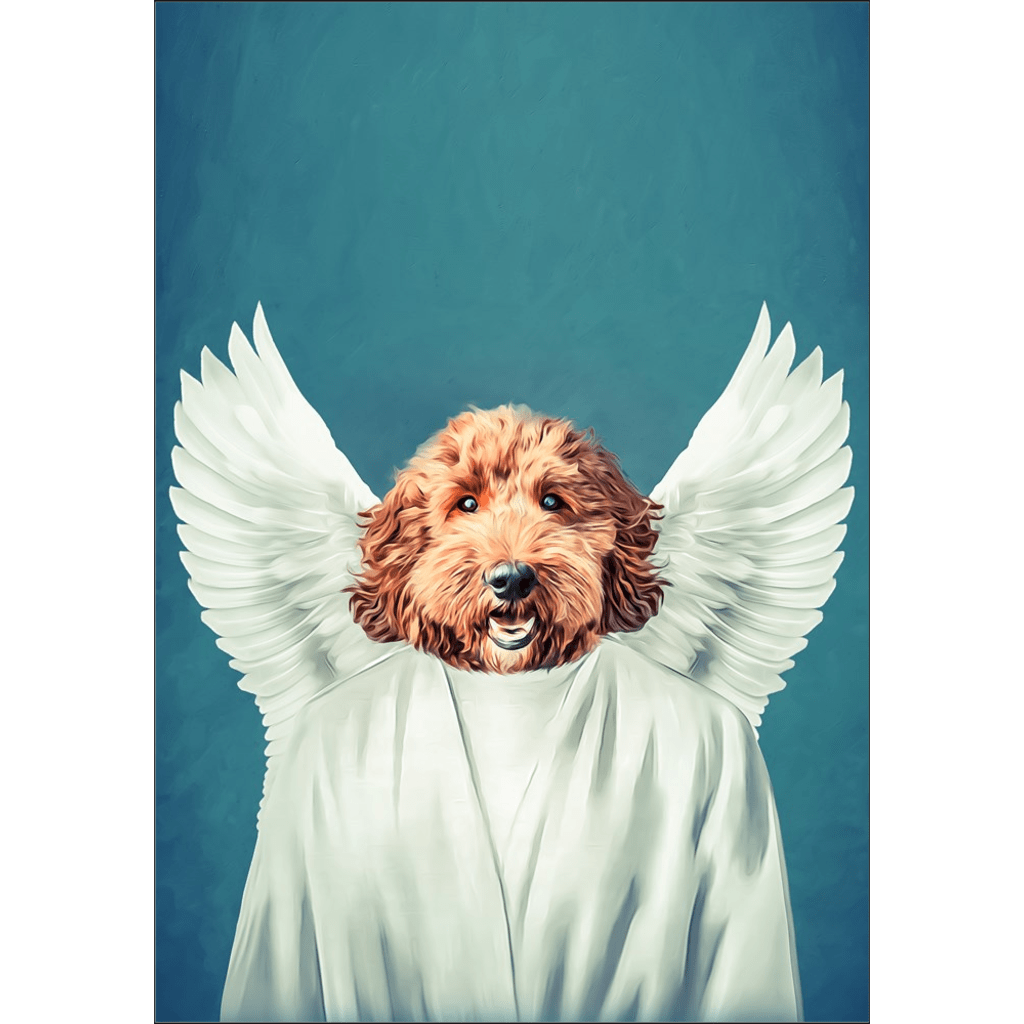 El ángel: cartel de perro personalizado