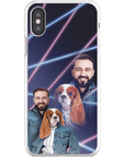 Funda para teléfono personalizada Lazer Portrait Pet (femenino)/humano (masculino) de los años 80