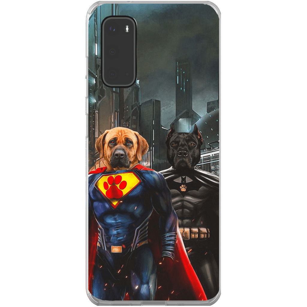 &#39;Superdog &amp; Batdog&#39; Personalized 2 Pet Phone Case