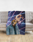 '1980s Lazer Portrait' Personalized Pet Blanket