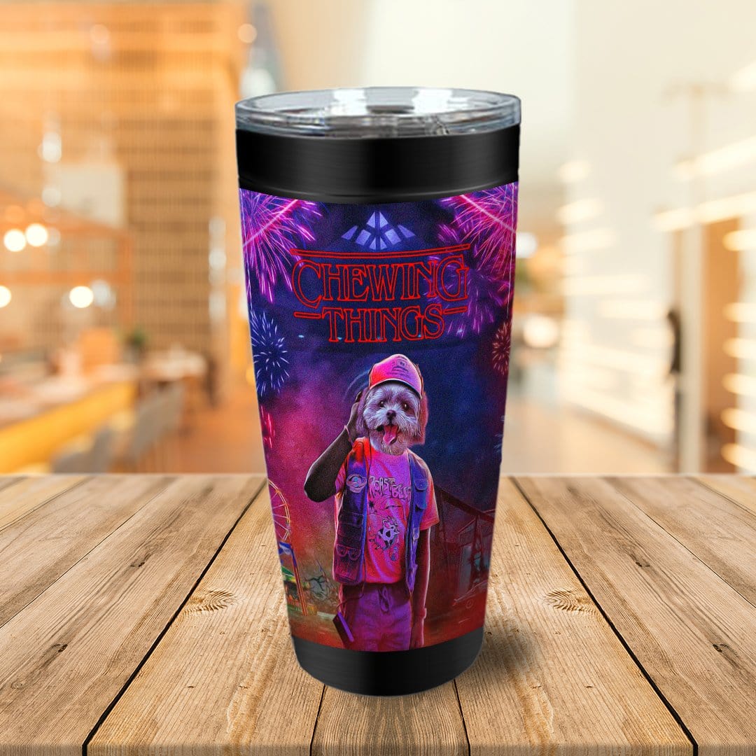 &#39;Chewing Things&#39; Personalized Tumbler