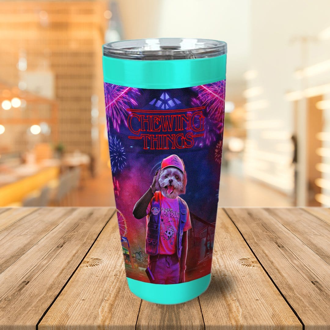 &#39;Chewing Things&#39; Personalized Tumbler