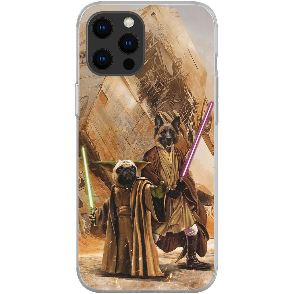 &#39;Yodogg &amp; Jedi-Doggo&#39; Personalized 2 Pet Phone Case