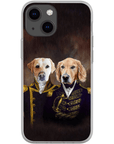 Funda personalizada para teléfono con 2 mascotas 'El Almirante y el Capitán'