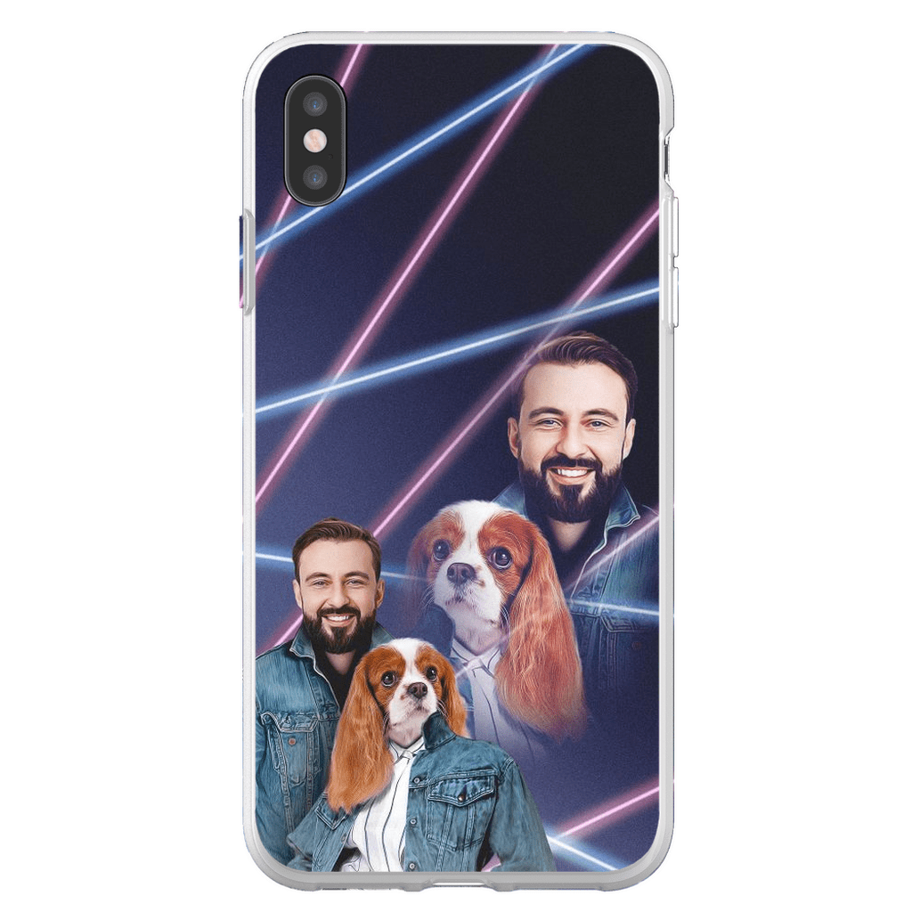 &#39;1980s Lazer Portrait Pet(Female)/Human(Male)&#39; Personalized Phone Case