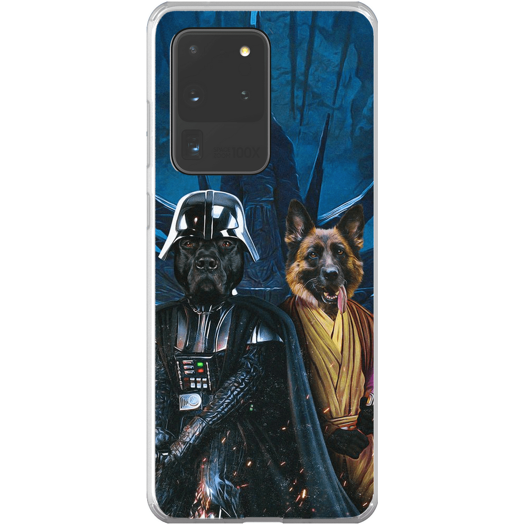 Funda personalizada para teléfono con 2 mascotas &#39;Darth Woofer &amp;amp; Jedi-Doggo&#39;