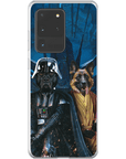 Funda personalizada para teléfono con 2 mascotas 'Darth Woofer &amp; Jedi-Doggo'