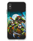 Funda personalizada para teléfono con 3 mascotas 'Teenage Mutant Ninja Doggos'