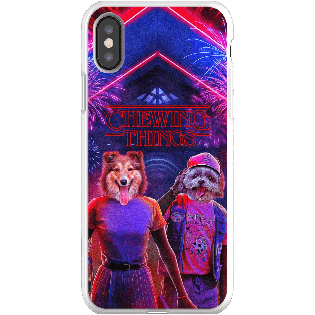 &#39;Chewing Things&#39; Personalized 2 Pets Phone Case