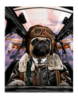 Lienzo personalizado para mascotas 'The Pilot'