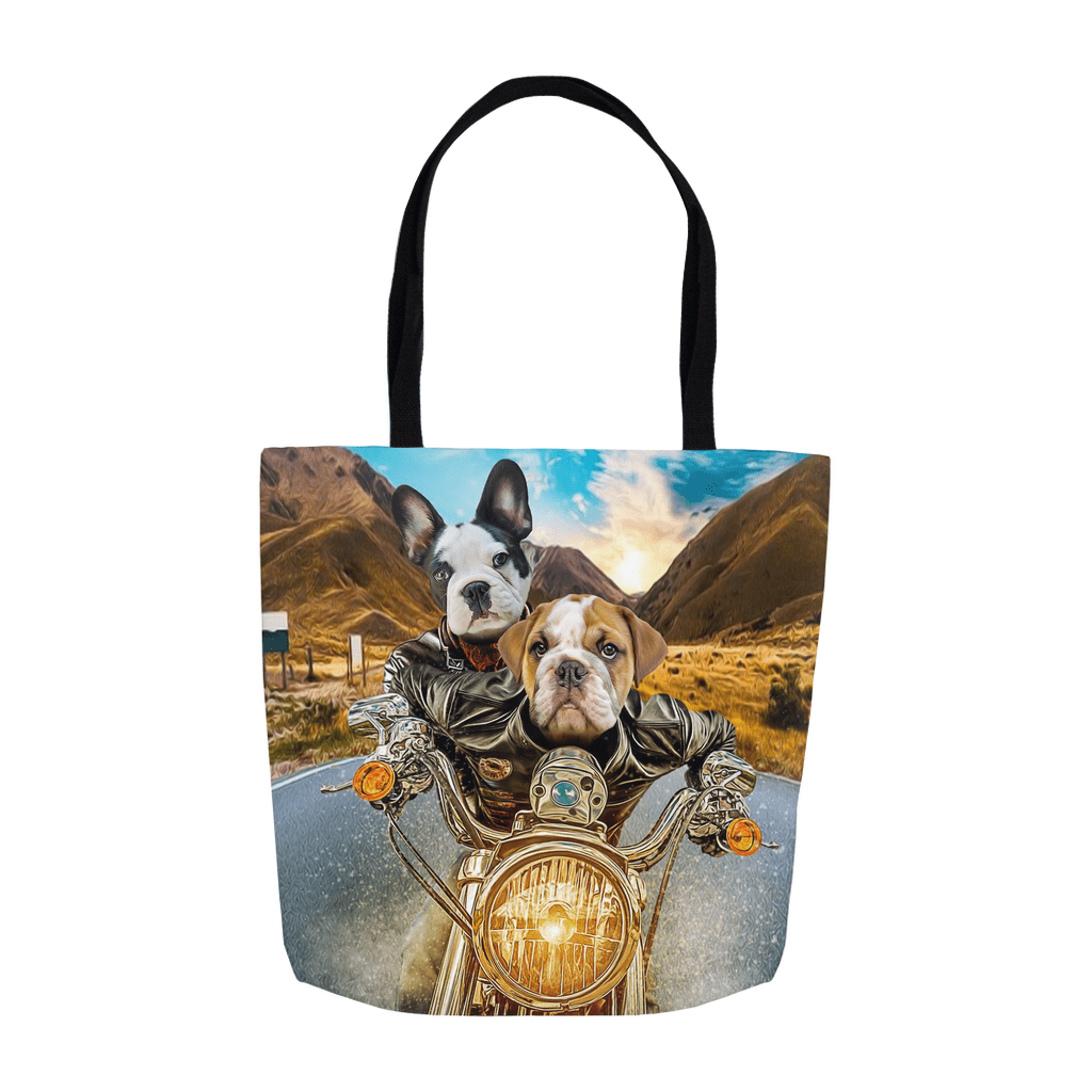 Bolsa de tela personalizada para 2 mascotas &#39;Harley Wooferson&#39;