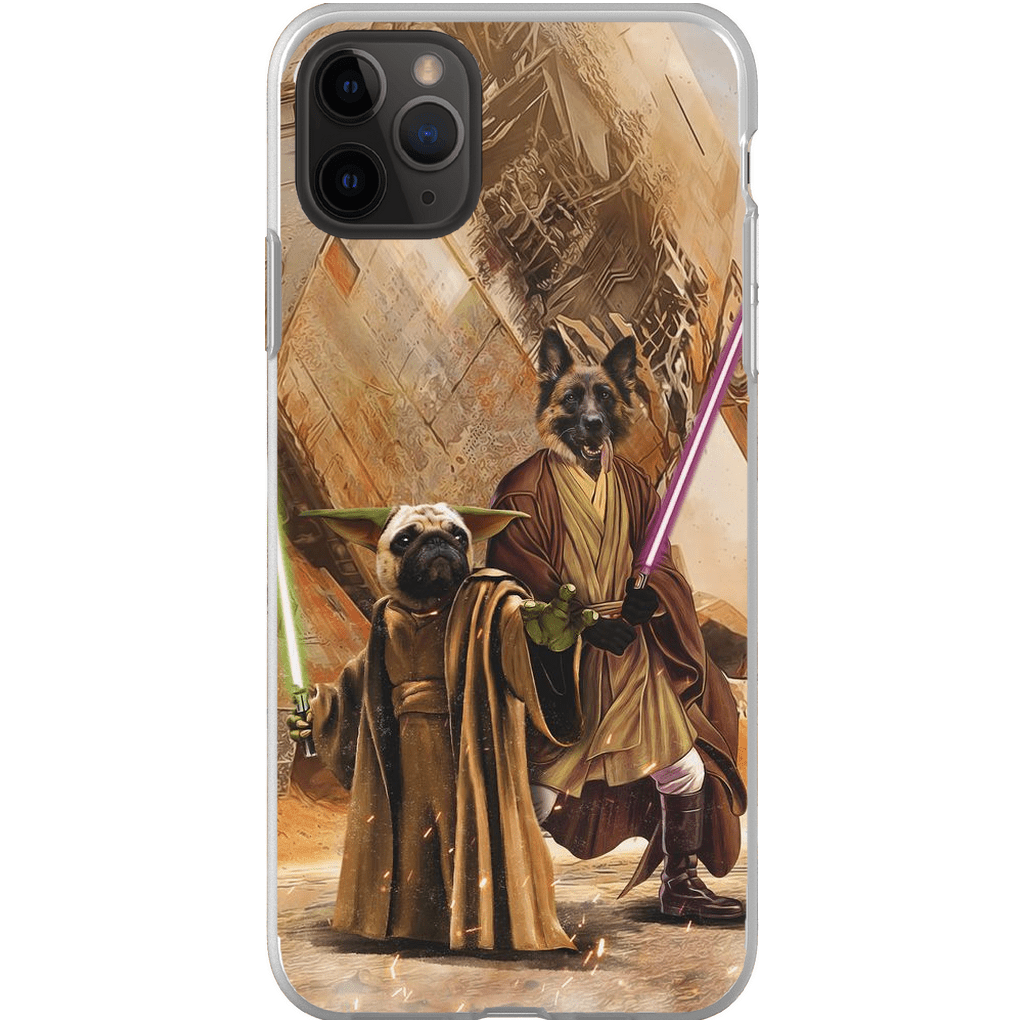 &#39;Yodogg &amp; Jedi-Doggo&#39; Personalized 2 Pet Phone Case