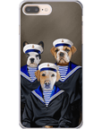 Funda personalizada para teléfono con 3 mascotas 'Los Marineros'