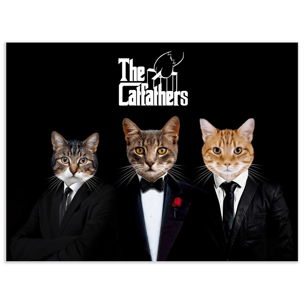 Póster personalizado de 3 mascotas &#39;The Catfathers&#39;