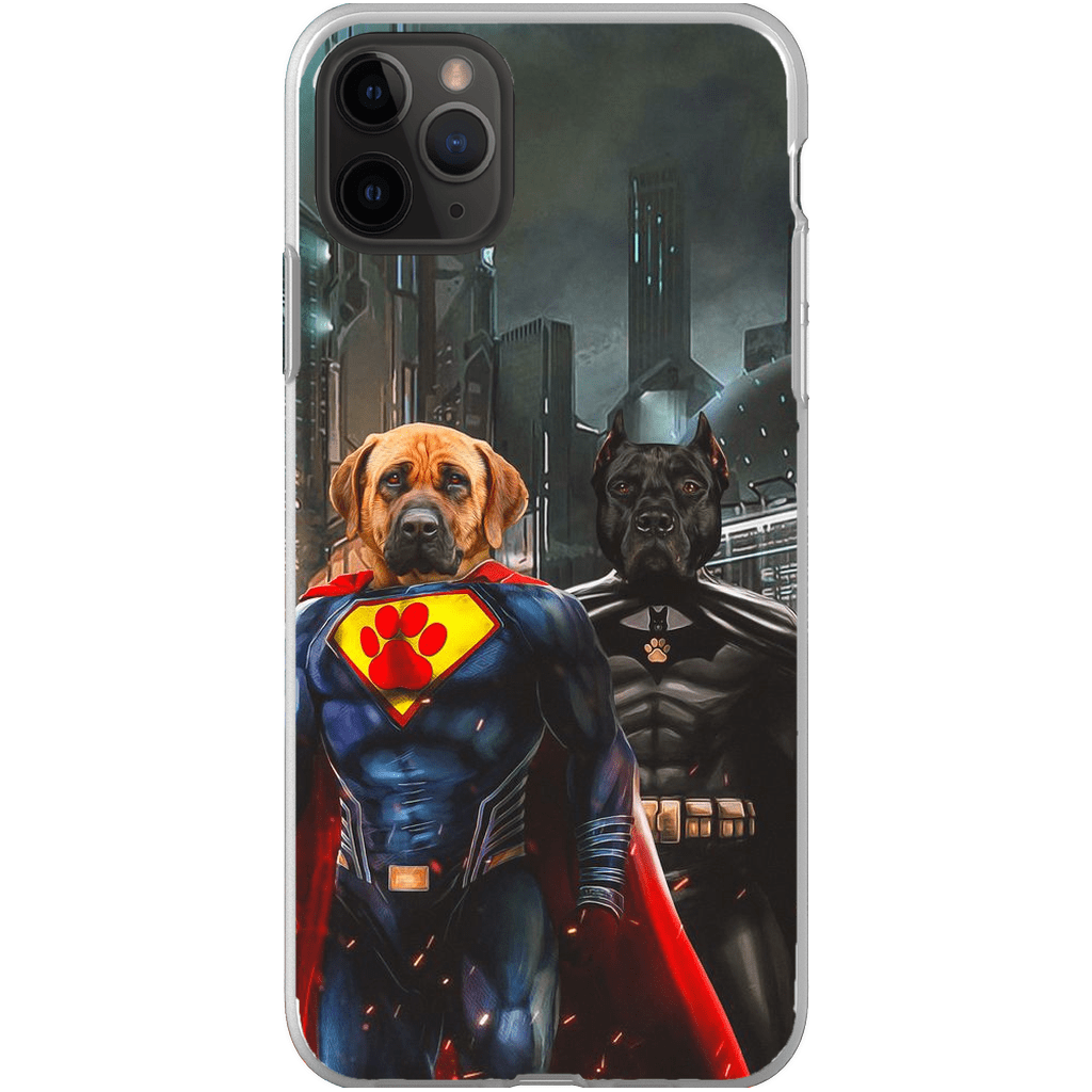 &#39;Superdog &amp; Batdog&#39; Personalized 2 Pet Phone Case