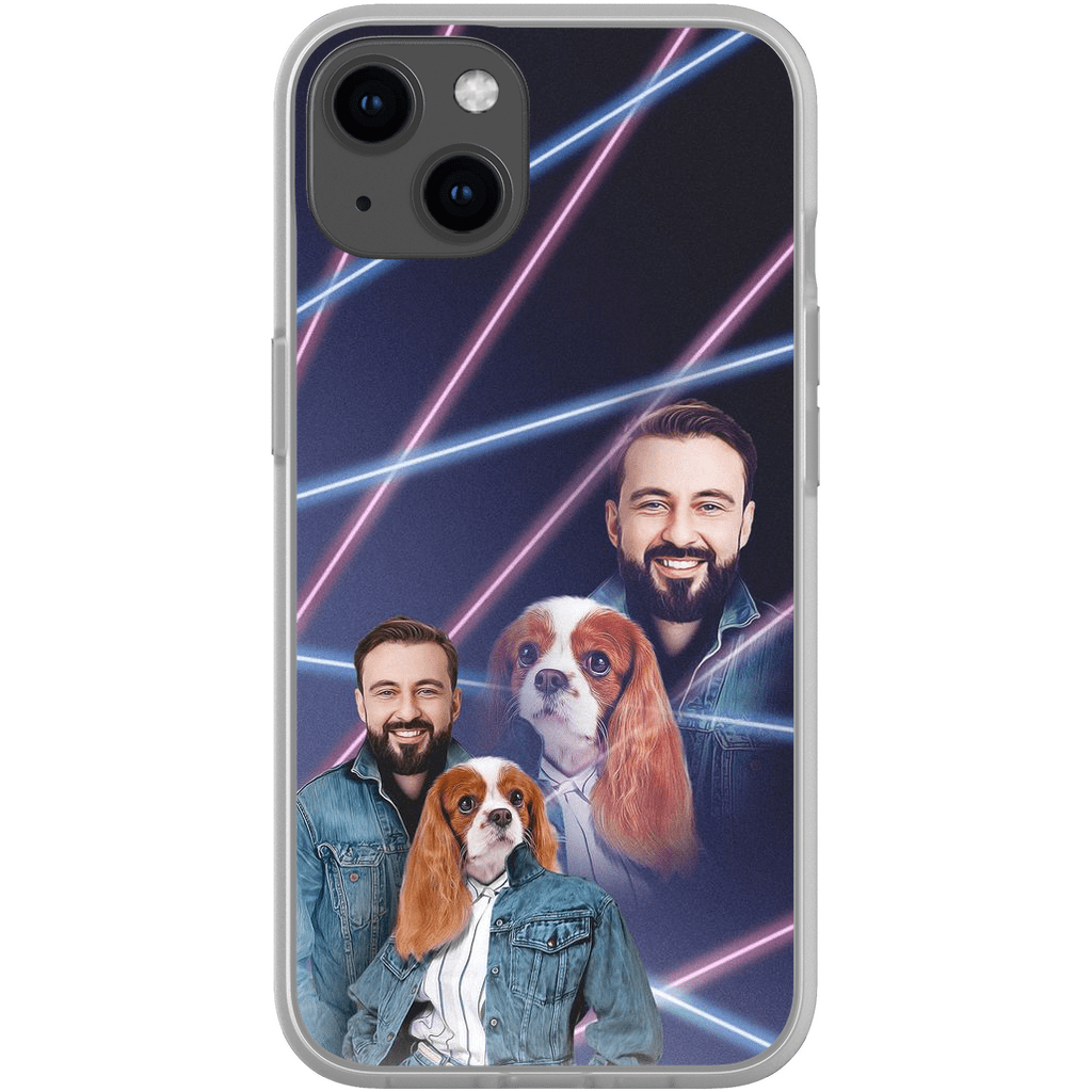 &#39;1980s Lazer Portrait Pet(Female)/Human(Male)&#39; Personalized Phone Case