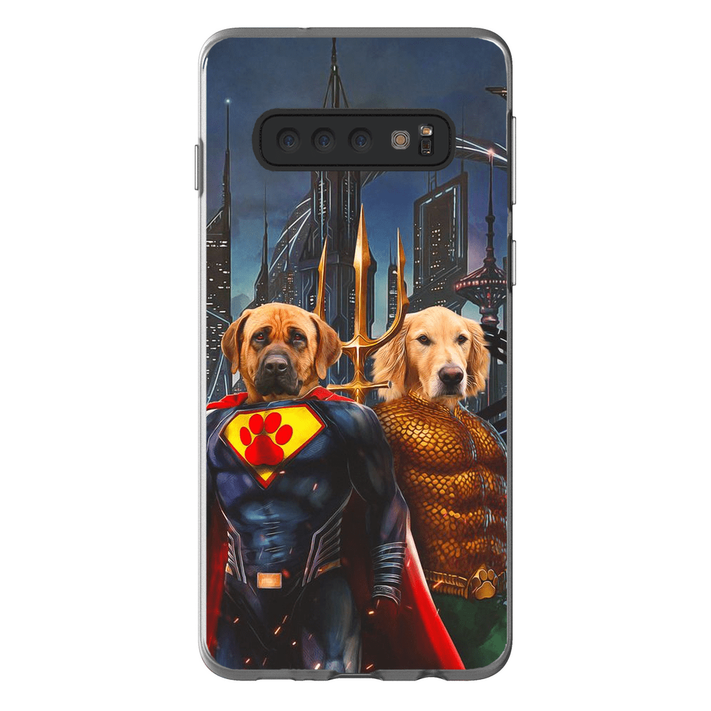 &#39;Superdog &amp; Aquadog&#39; Personalized 2 Pet Phone Case