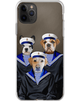 Funda personalizada para teléfono con 3 mascotas 'Los Marineros'