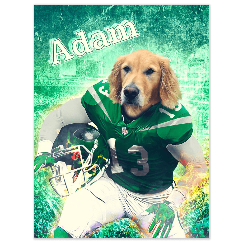 Póster Mascota personalizada &#39;New York Jet-Doggos&#39;