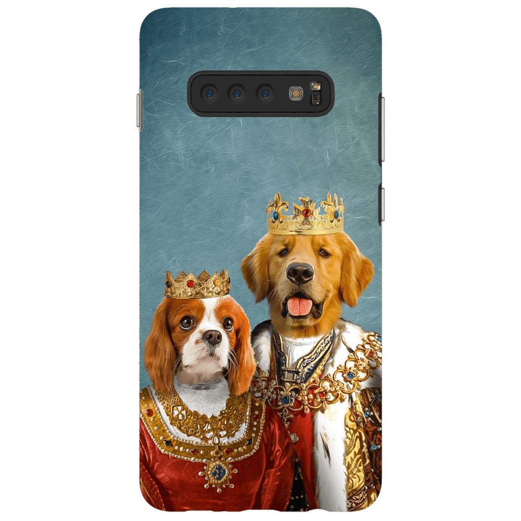 &#39;King and Queen&#39; Personalized 2 Pets Phone Case