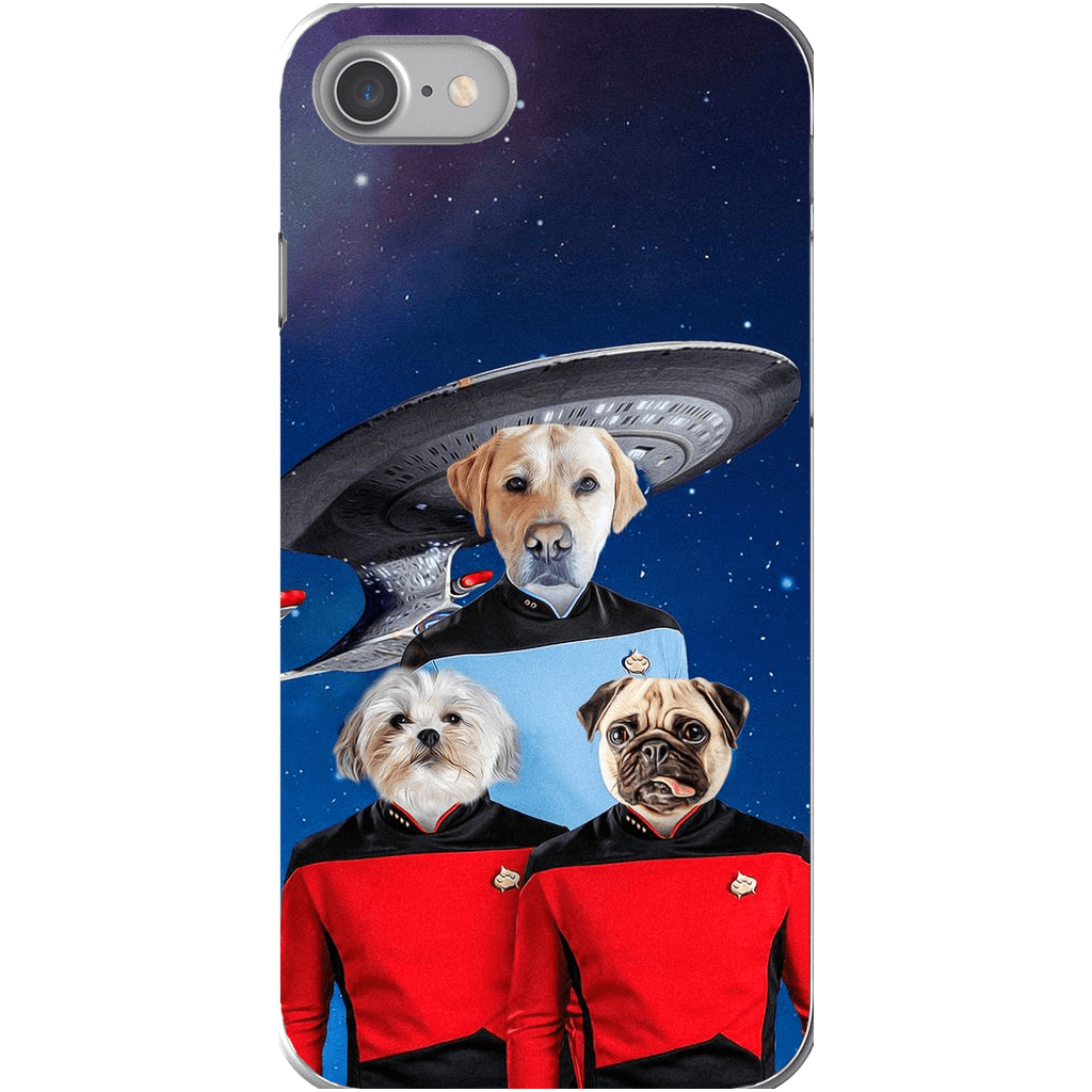 &#39;Doggo-Trek&#39; Funda personalizada para teléfono con 3 mascotas