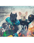 'Jacksonville Doggos' Personalized 2 Pet Blanket