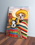 '2 Amigos' Personalized 2 Pet Canvas