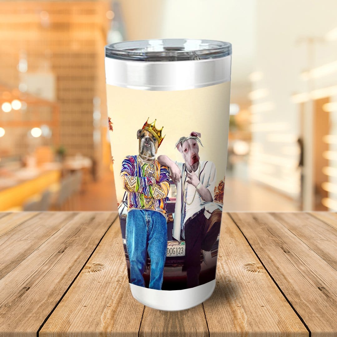 &#39;2Paw and Notorious D.O.G. California Edition&#39; Personalized 2 Pet Tumbler