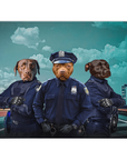 'The Police Officers' Personalized 3 Pet Blanket