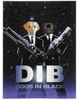 'Dogs in Black' Personalized 2 Pet Blanket