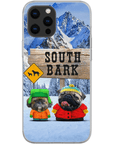 'South Bark' Personalized 2 Pet Phone Case