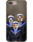 Funda personalizada para teléfono con 3 mascotas 'Los Marineros'