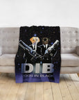 'Dogs in Black' Personalized 2 Pet Blanket